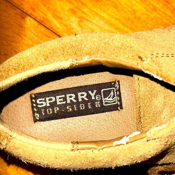 Sperry Topsider Tevin Tan Suede Shoes Sz 2.5 Wide - Picture 6 of 8